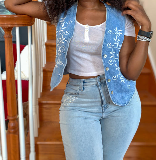 Boho Hipster Embroidered Vest