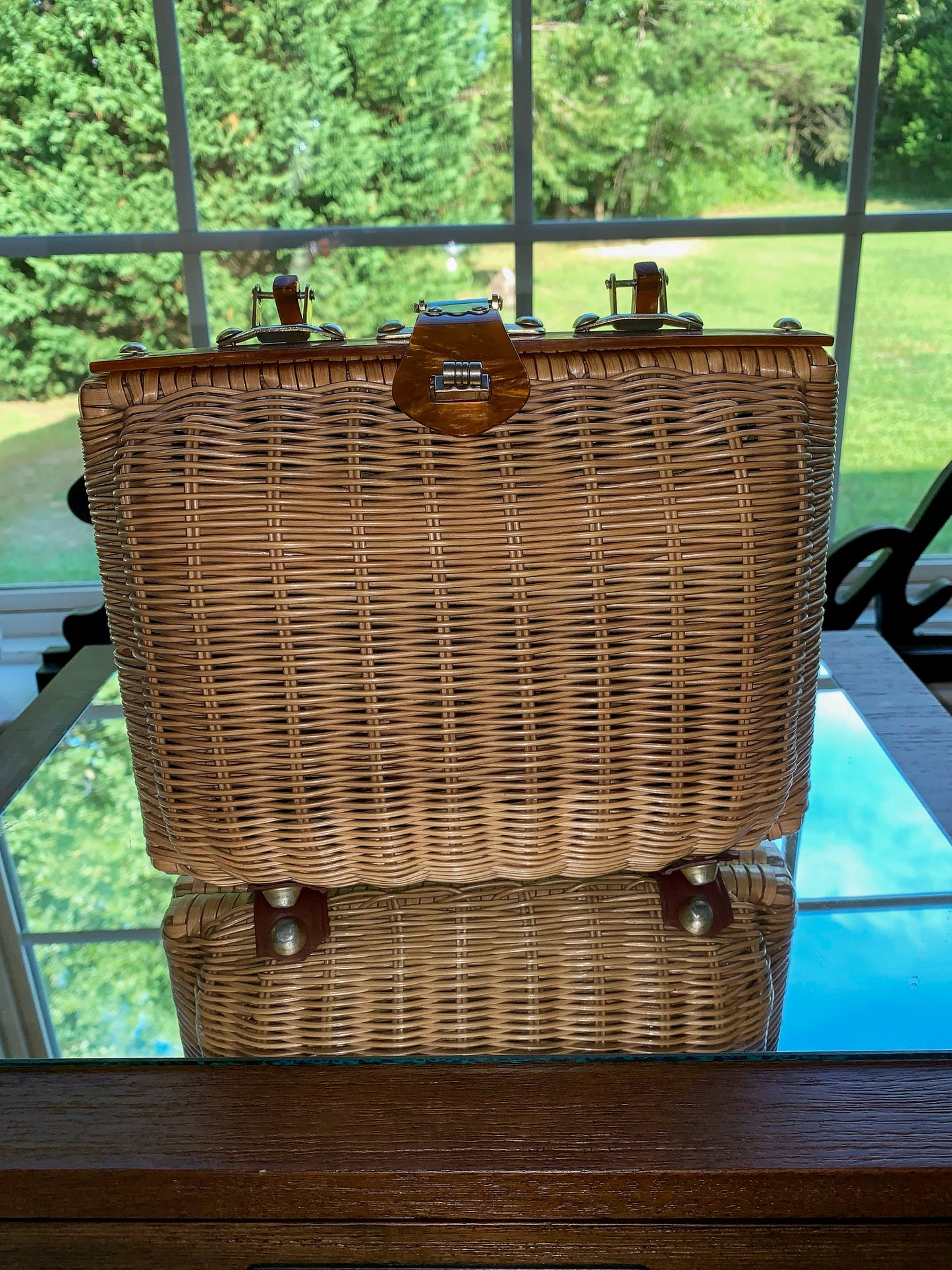 Small Wicker Basket Purse