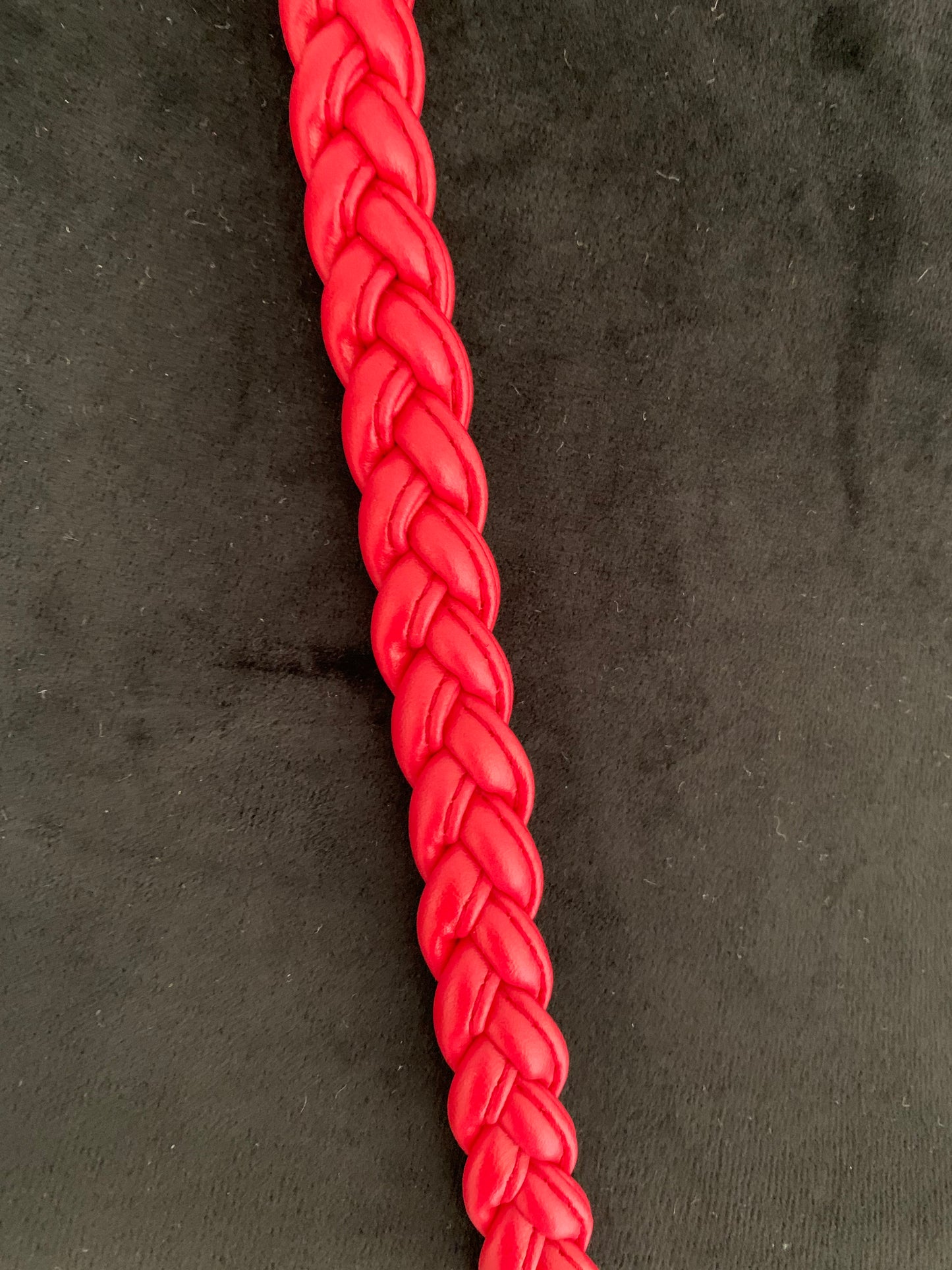 Red Purse with 23" Braided Strap