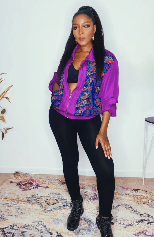 Multi Color Silk Windbreaker