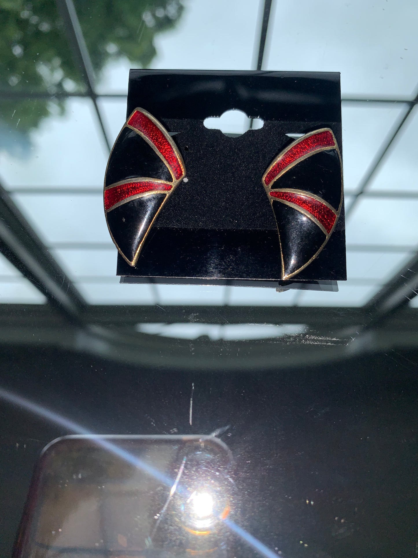 Shark Tooth Clip On Earrings
