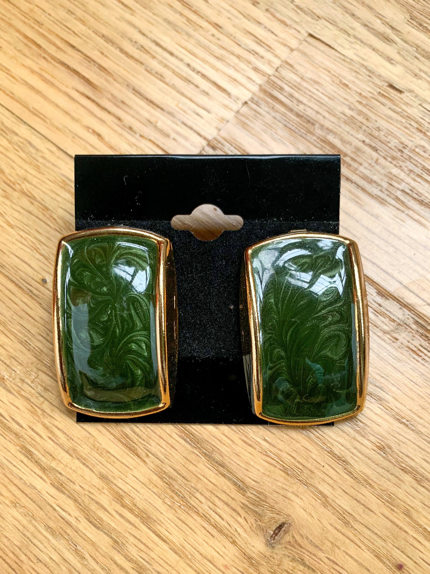 Green Stud Earrings