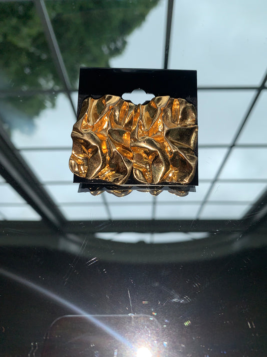 Gold Textured Earrings